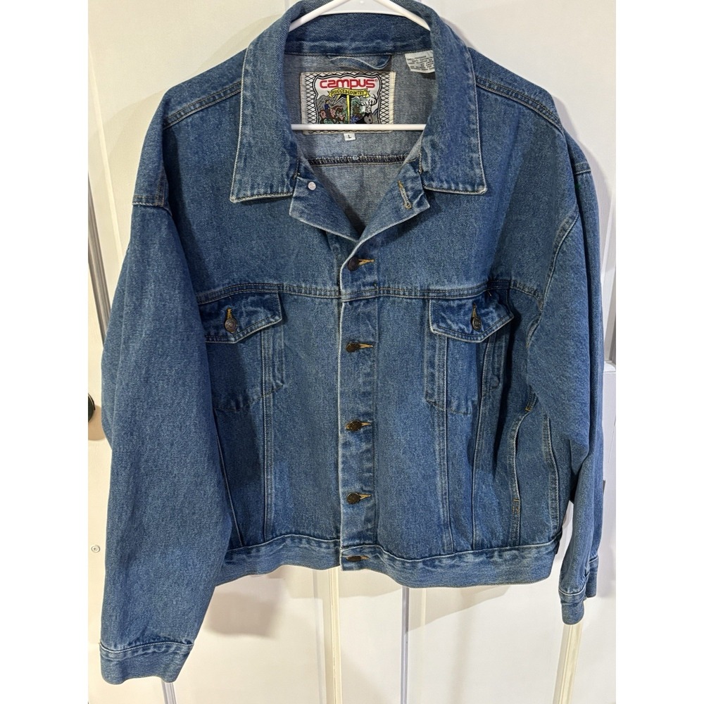 Campus Rugged Country  Vintage Jean Jacket Large‎ EUC